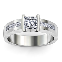 Quadrata Multistone Diamond Engagement Ring - 1791 Diamonds Engagement Rings