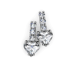 heart shaped diamond earrings