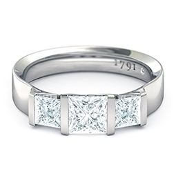 three stone engagement rings