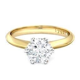 1791 Solitaire Engagement Ring in Yellow Gold