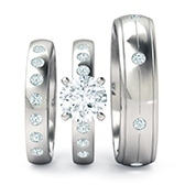 White Gold Wedding Ring Set