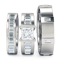 Matching Diamond Wedding Ring Set