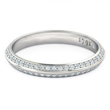  White Gold 1791 Solitaire Celebration Ring