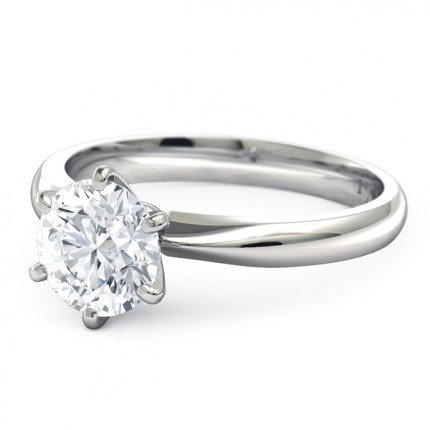 Engagement Ring White Gold Verita - Side View