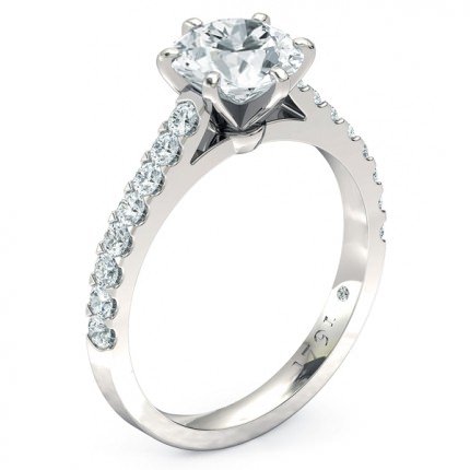 Engagement Ring White Gold Scintillare - Main View
