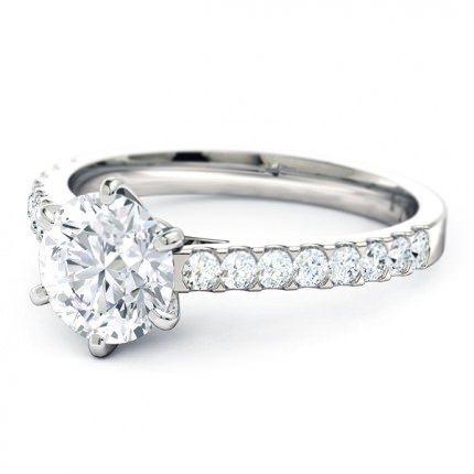 Engagement Ring White Gold Scintillare - Side View