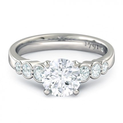 Diamond Rings Platinum 950 Fiducia