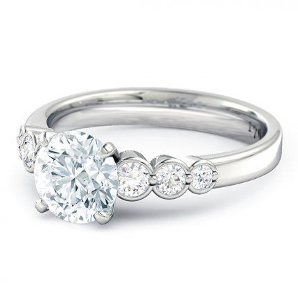 Engagement Ring White Gold Fiducia - Side View