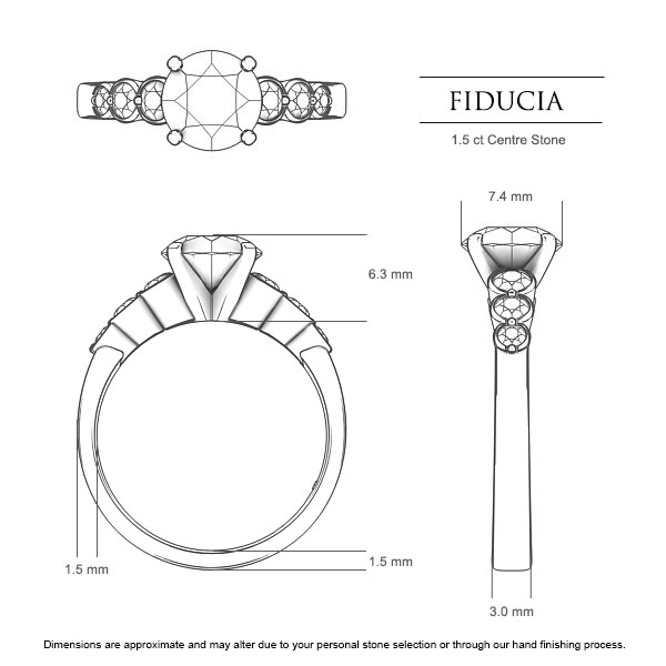 Engagement Rings Fiducia - Dimensions
