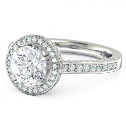 Engagement Ring Platinum 950 Sempre - Side View