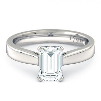 Emerald Engagement Rings White Gold Brilliante