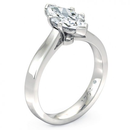 Marquise Engagement Ring White Gold Duchess - Main View