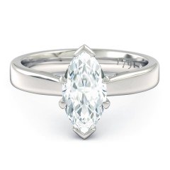 Marquise Engagement Rings White Gold + PT setting Duchess