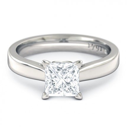 Princess Diamond Rings Platinum 950 Princess Solitaire