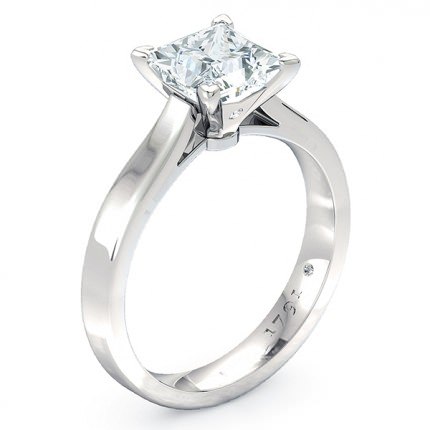 Princess Engagement Ring Platinum 950 Princess Solitaire - Main View