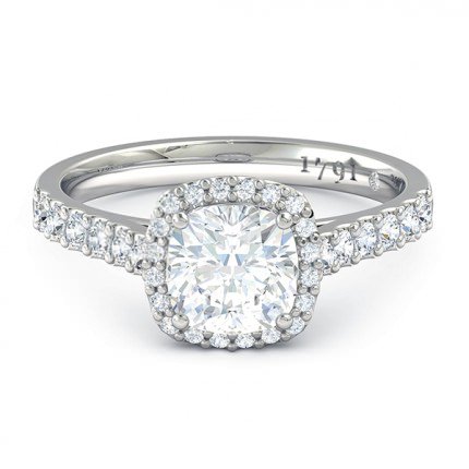 Cushion Diamond Rings White Gold Priana