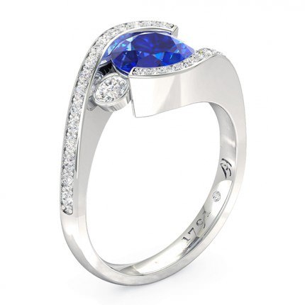 Sapphire Ring White Gold Lana - Main View