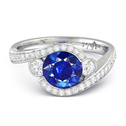 Sapphire Rings White Gold Lana