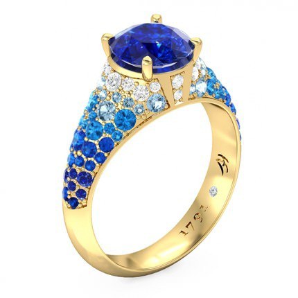 Sapphire Ring Aqua - Main View