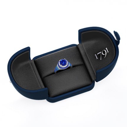 Sapphire Ring Platinum 950 Olympia - Box View
