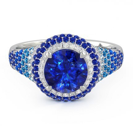Sapphire Rings Platinum 950 Olympia