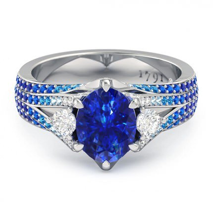 Sapphire Rings White Gold Sierra