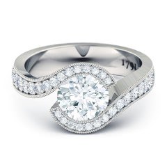 Engagement Rings Platinum 950 Perlina