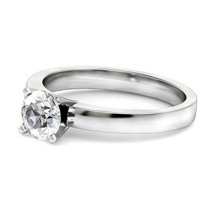 Diamond Ring Platinum 950 Harmony - Side View