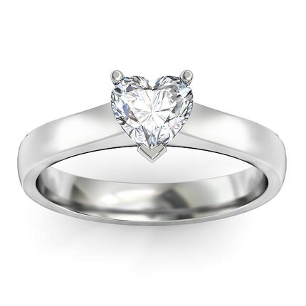 Heart Diamond Rings White Gold L`amour