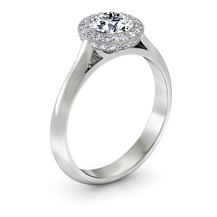 Diamond Ring Platinum 950 1791 Cluster - Main View