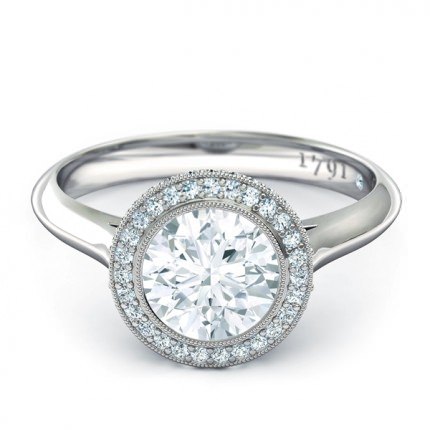 Diamond Rings Platinum 950 1791 Cluster