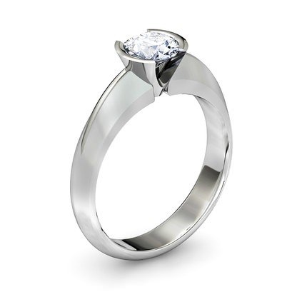 Diamond Ring Platinum 950 The Solitaire - Main View