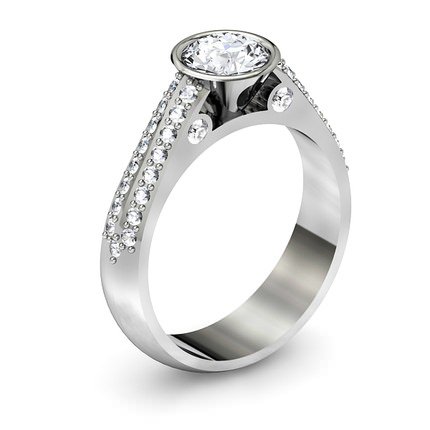Diamond Ring White Gold Carlotta - Main View