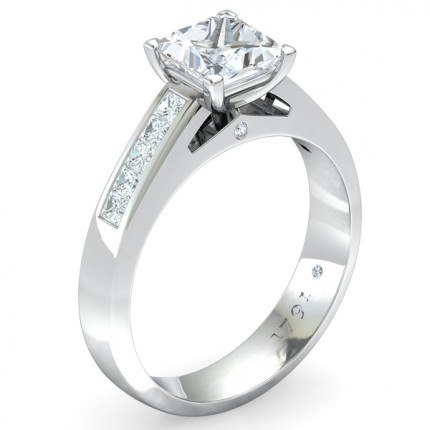 Princess Engagement Ring Platinum 950 Elena - Main View