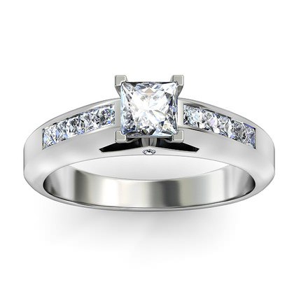 Princess Diamond Rings White Gold Elena