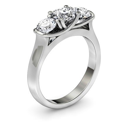 Diamond Ring Platinum 950 Camelia - Main View