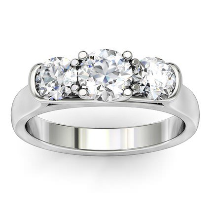 Diamond Rings Platinum 950 Camelia