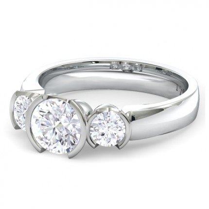 Engagement Ring White Gold Eternal - Side View