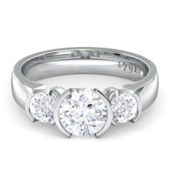 Engagement Rings White Gold + PT setting Eternal