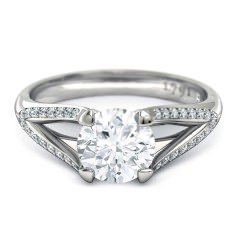 Engagement Rings White Gold + PT setting Maia