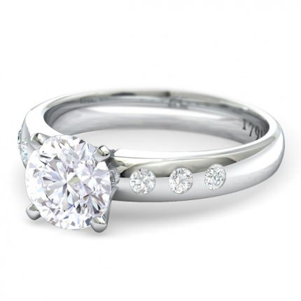 Diamond Ring Platinum 950 Radiosa - Side View