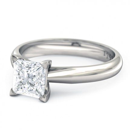 Princess Engagement Ring Platinum 950 Sabatina - Side View