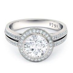 Diamond Rings White Gold + PT setting Essence