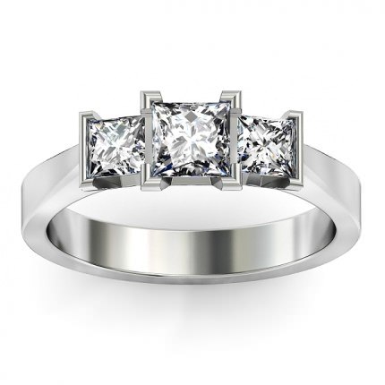 Princess Diamond Rings White Gold Neve