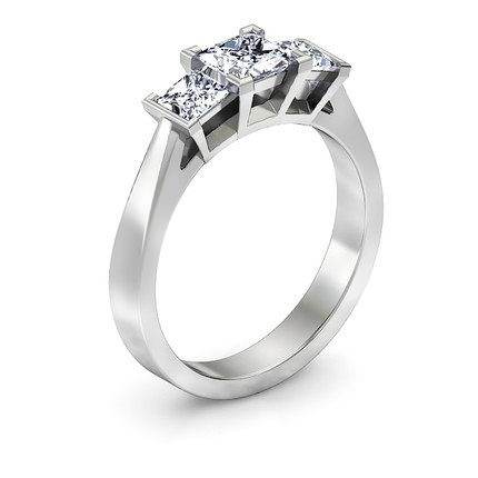 Princess Diamond Ring White Gold Neve - Main View