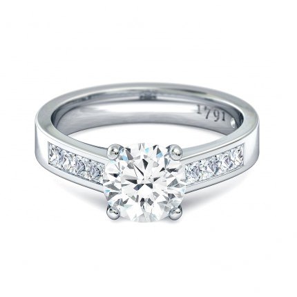 Diamond Rings Platinum 950 Fiorella