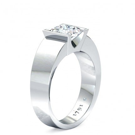 Princess Diamond Ring Platinum 950 La Lucia - Main View