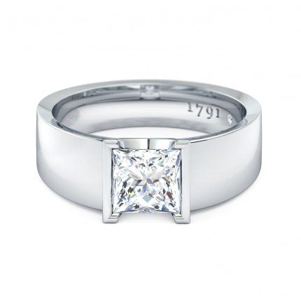 Princess Diamond Rings Platinum 950 La Lucia