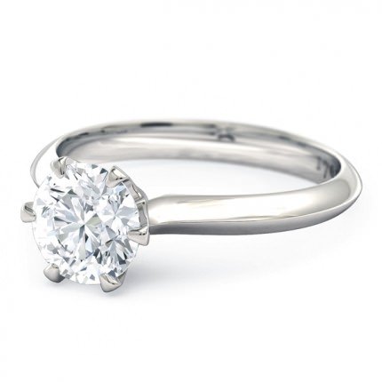 Engagement Ring Platinum 950 1791 Solitaire - Side View