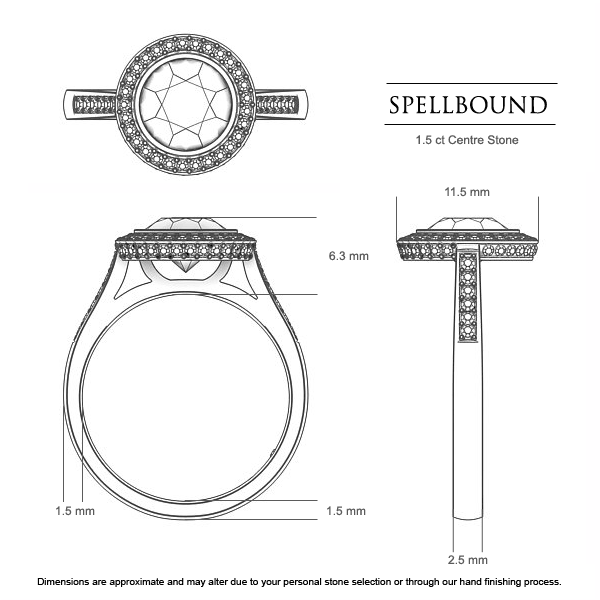 Diamond Rings Spellbound - Dimensions